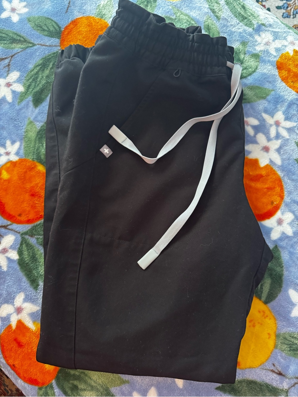 Figs Black Technical Collection Drawstring Pants